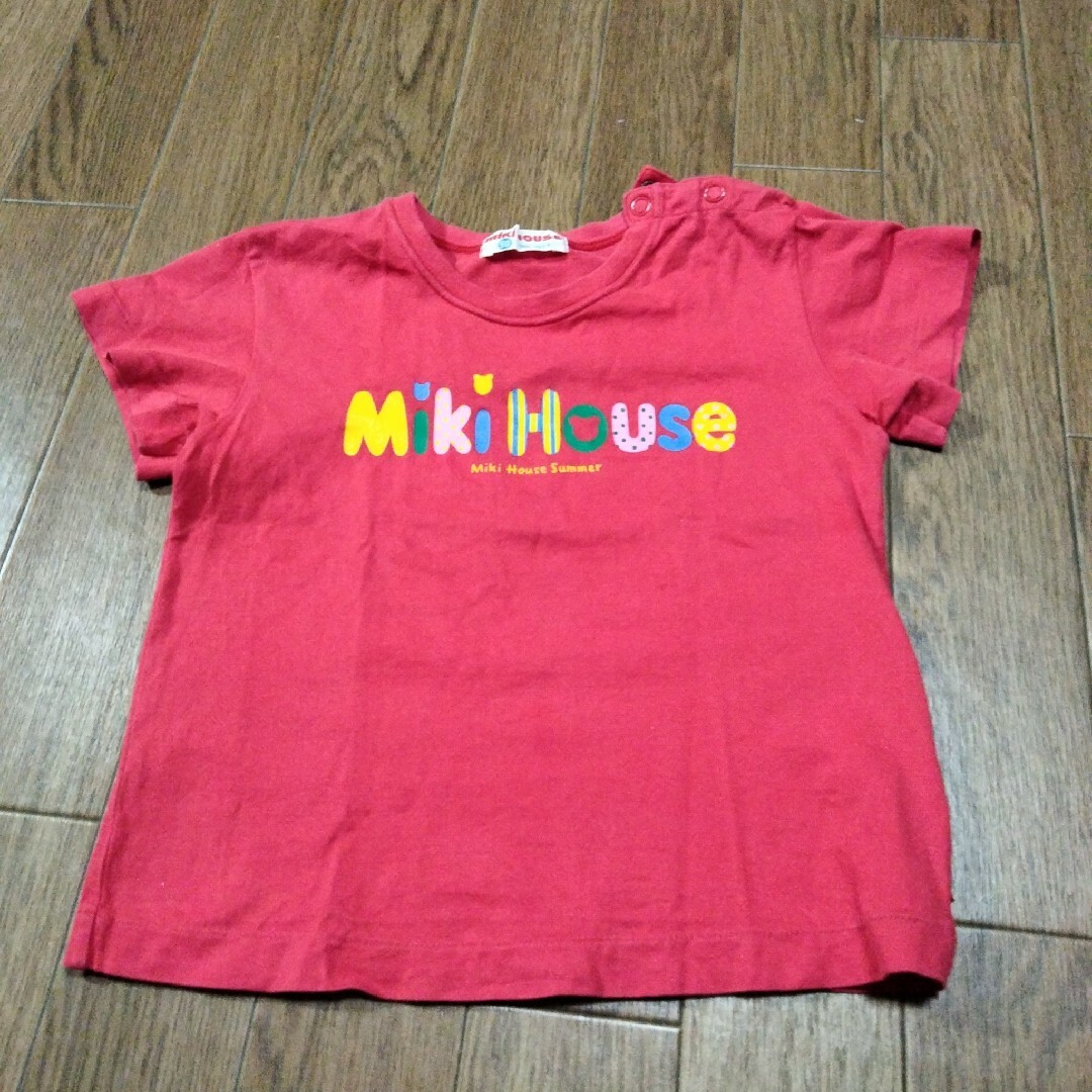 mikihouse(ミキハウス)のMIKIHOUSE　ロゴプリントTシャツ90 キッズ/ベビー/マタニティのキッズ服女の子用(90cm~)(Tシャツ/カットソー)の商品写真