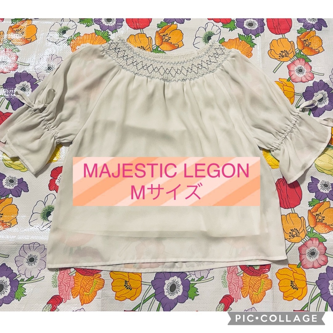 amelier MAJESTIC LEGON(アメリエルマジェスティックレゴン)のMAJESTIC LEGON マジェスティックレゴン　M  チュニック　半袖　 レディースのトップス(カットソー(半袖/袖なし))の商品写真