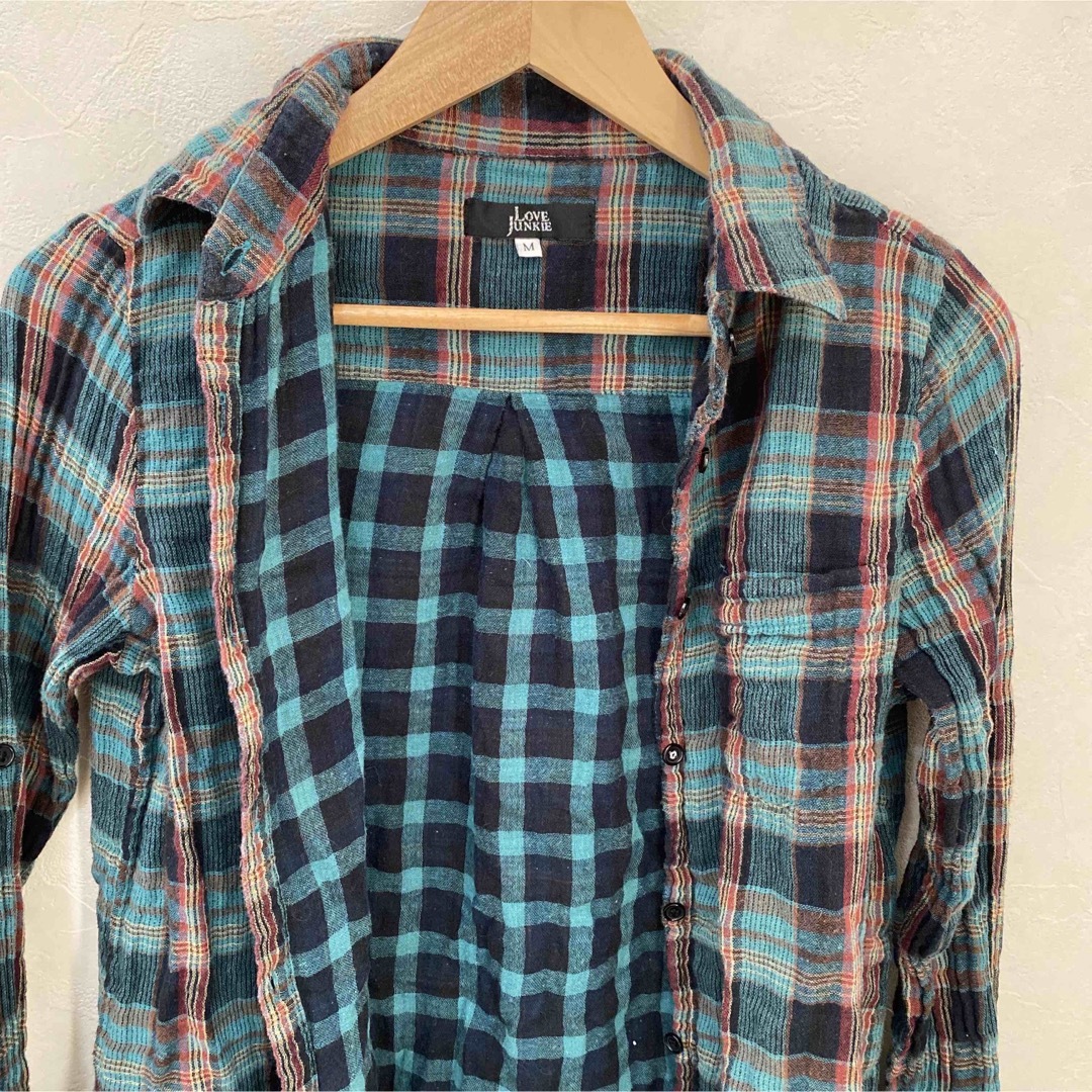 羽織シャツ　Mサイズ レディースのトップス(シャツ/ブラウス(長袖/七分))の商品写真