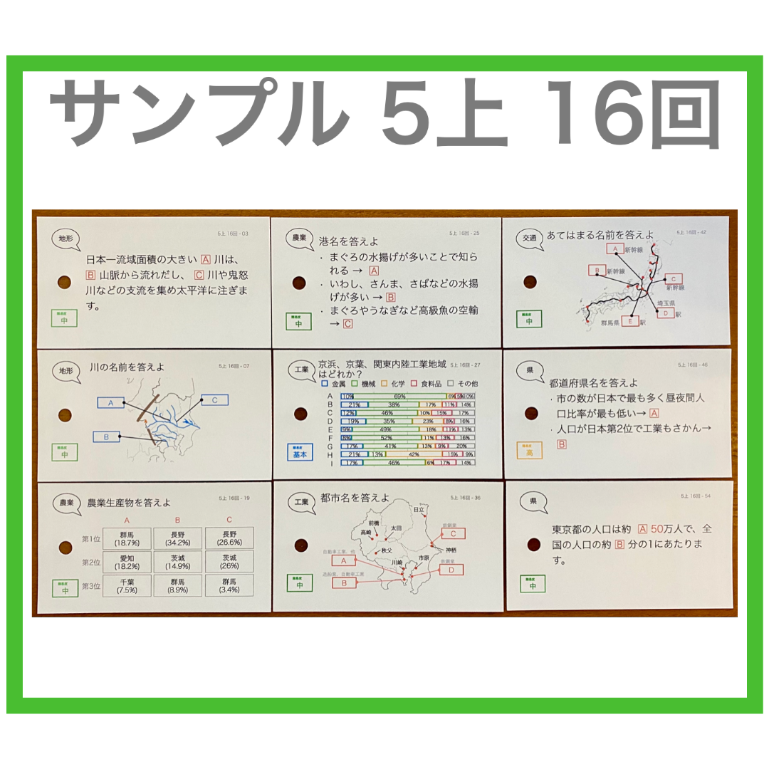 （中学受験）【5年下 社会 6-9回 鎌倉〜江戸】 暗記カード 予習シリーズ