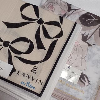 ランバンオンブルー(LANVIN en Bleu)の値下げ📌ランバンen Bleu&ピエールバルマン☆大判ハンカチ２枚セット🎀(ハンカチ)