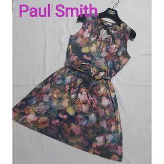 美品☆ポールスミス Paul Smithマルチカラー花柄ワンピース L相当