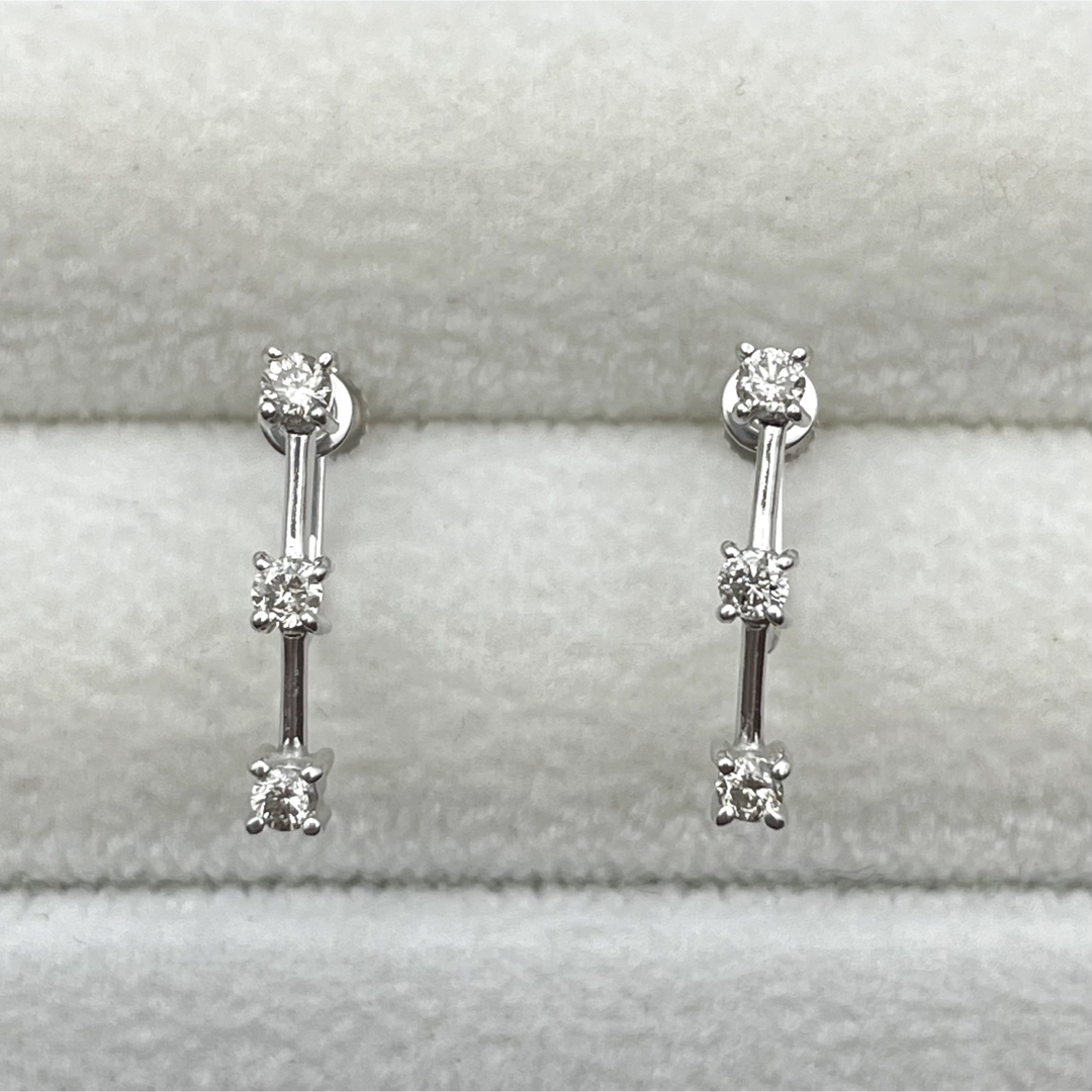k18WG ダイヤ0.3ct イヤリング - イヤリング