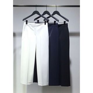 Theory luxe 19ss ワイドストレートクロップドパンツ ホワイト www