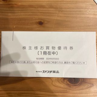 カワチ薬品　株主優待　5000円分(ショッピング)