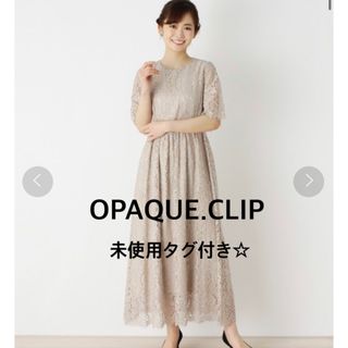 オペークドットクリップ(OPAQUE.CLIP)の【未使用 タグ付き】OPAQUE.CLIP リッチレースマキシワンピ 38(ロングワンピース/マキシワンピース)