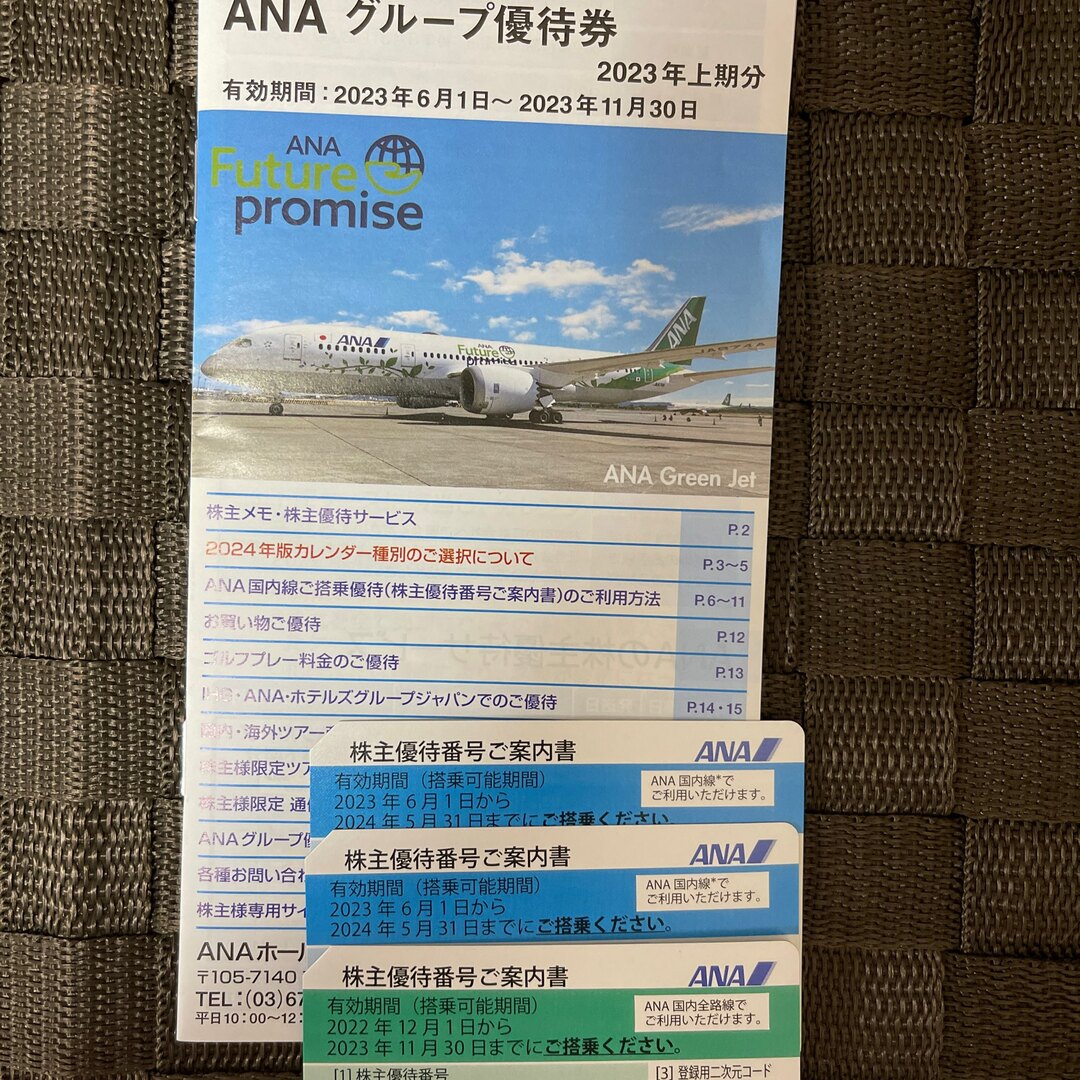ANA株主優待 3枚セット - 航空券