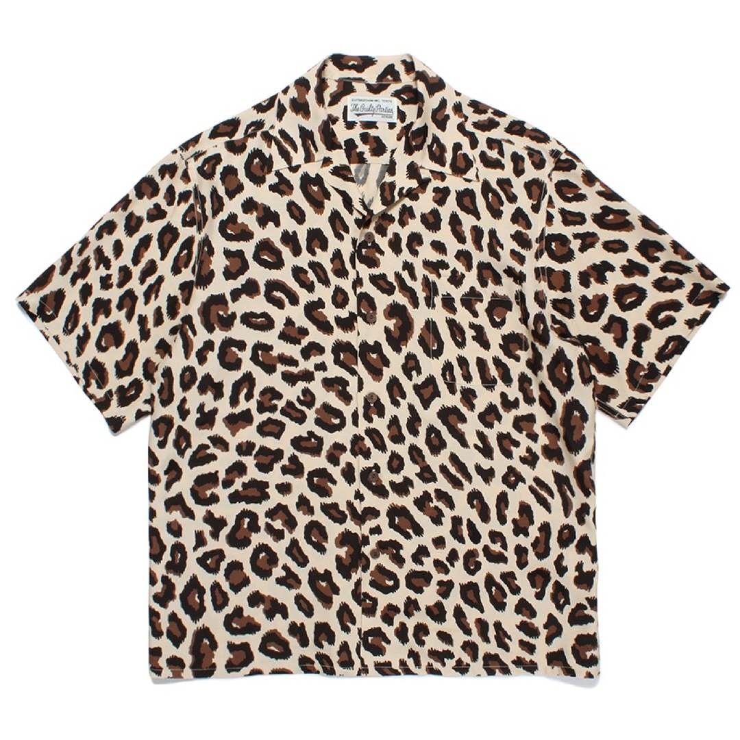 トップスWACKO MARIA LEOPARD OPEN COLLAR SHIRT