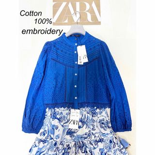 ザラ(ZARA)の専用　新品　ZARA ①レースブラウス②ガラスビーズ　スフリルニット(シャツ/ブラウス(長袖/七分))