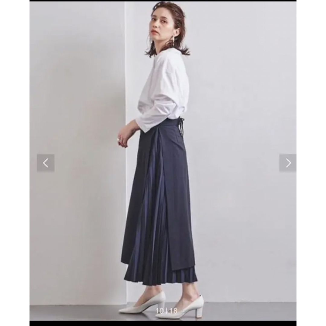 HYKEアシンメトリープリーツスカート