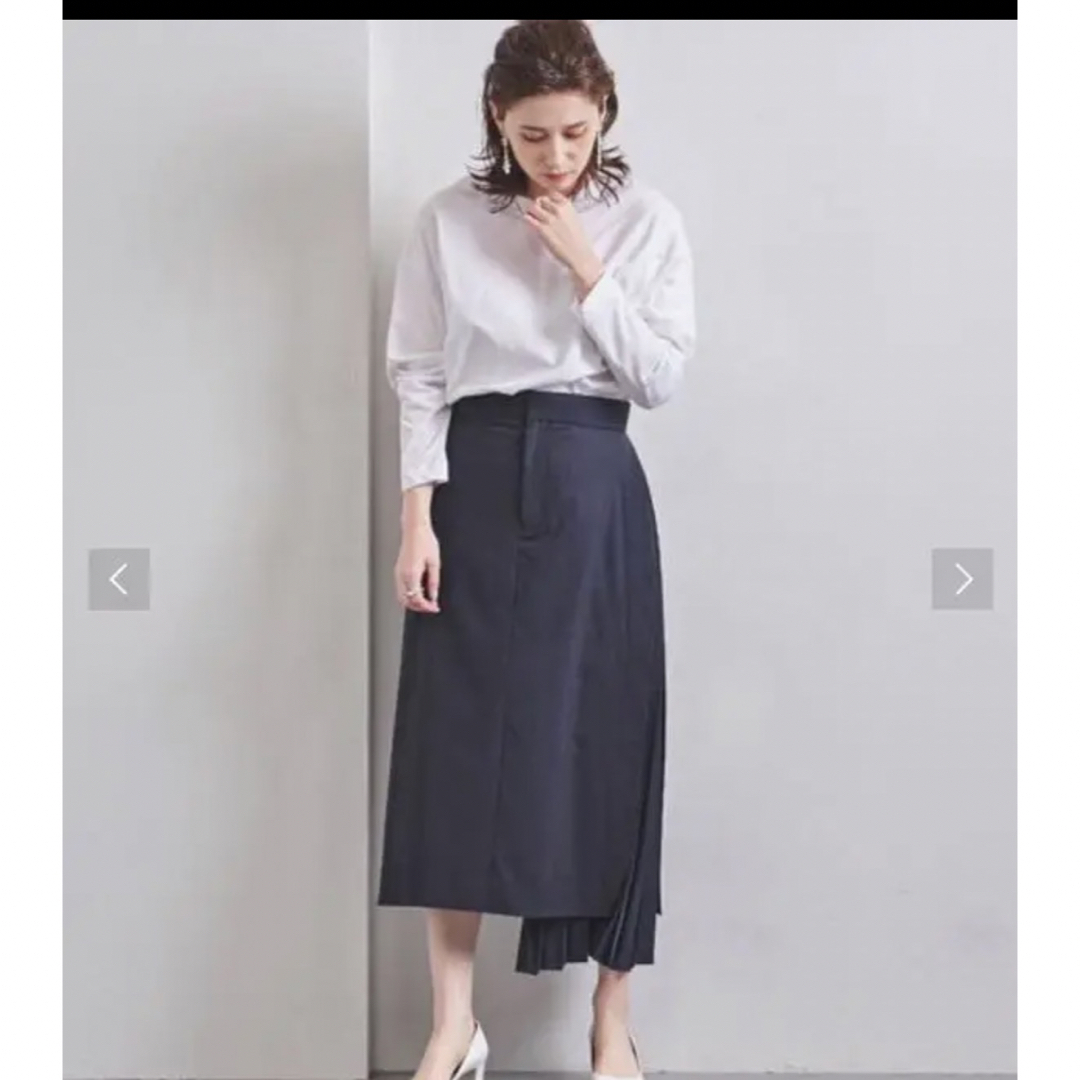 HYKEアシンメトリープリーツスカート