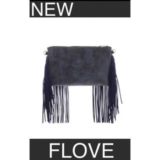 FLOVE - 新品　FLOVE フェイクフリンジ　クラッチバッグ　ショルダーバッグ　ネイビー