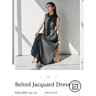 アニュアンス(ánuans)のBelted Jaguard Dress(ロングワンピース/マキシワンピース)