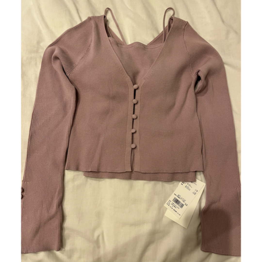 SNIDEL カーデ&カップインキャミセット