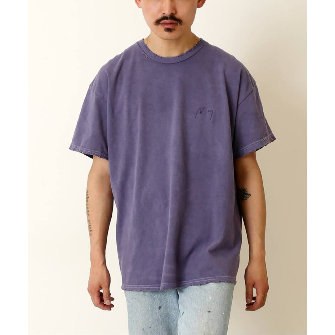 ANCELLM / アンセルム  EMBROIDERY DYED T-SHIRT