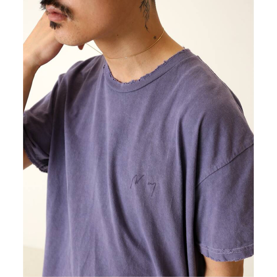 ANCELLM / アンセルム  EMBROIDERY DYED T-SHIRT