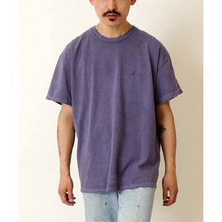 ウィズム(WISM)のANCELLM / アンセルム  EMBROIDERY DYED T-SHIRT(Tシャツ/カットソー(半袖/袖なし))