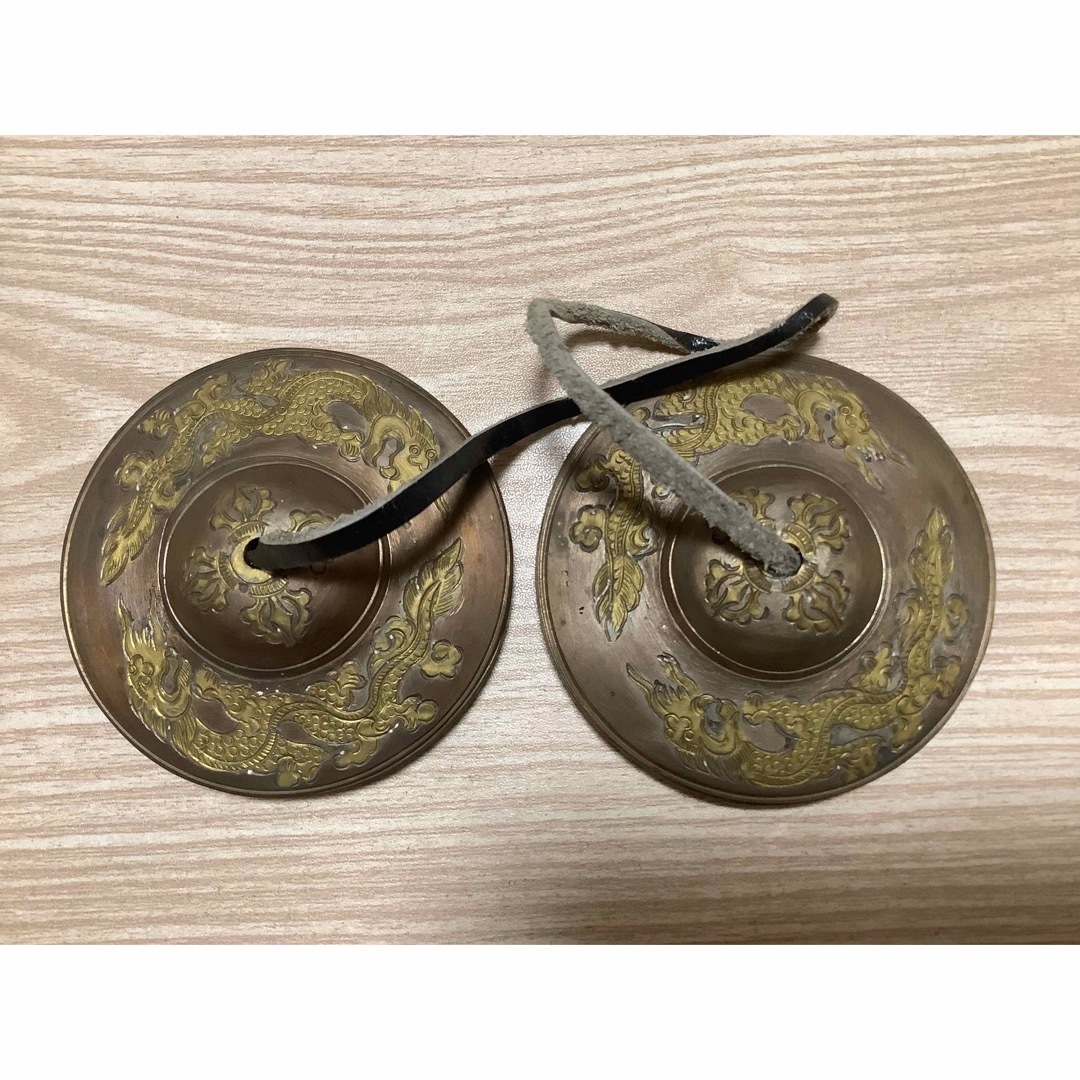 チベット密教 新品 》 最高級 ティンシャ チベタンベル ドラゴン 羯磨杵-