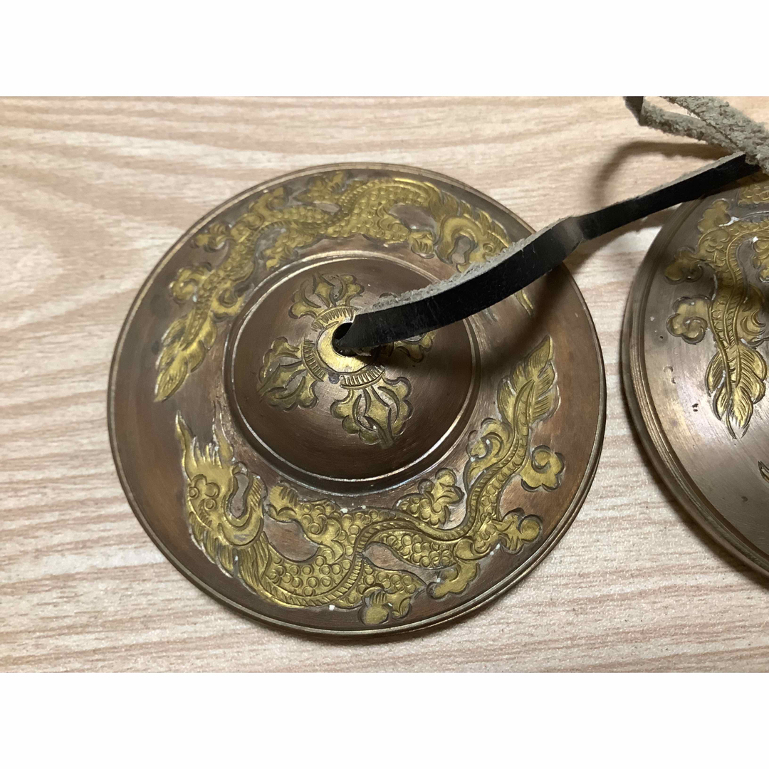 チベット密教 新品 》 最高級 ティンシャ チベタンベル ドラゴン 羯磨杵-
