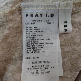FRAY I.D - 【美品】フレアスリーブ プリント ワンピース ライト