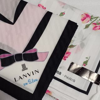 ランバンオンブルー(LANVIN en Bleu)の値下げ📌ランバンen Bleu&レノマ☆大判ハンカチ２枚セット🎀(ハンカチ)