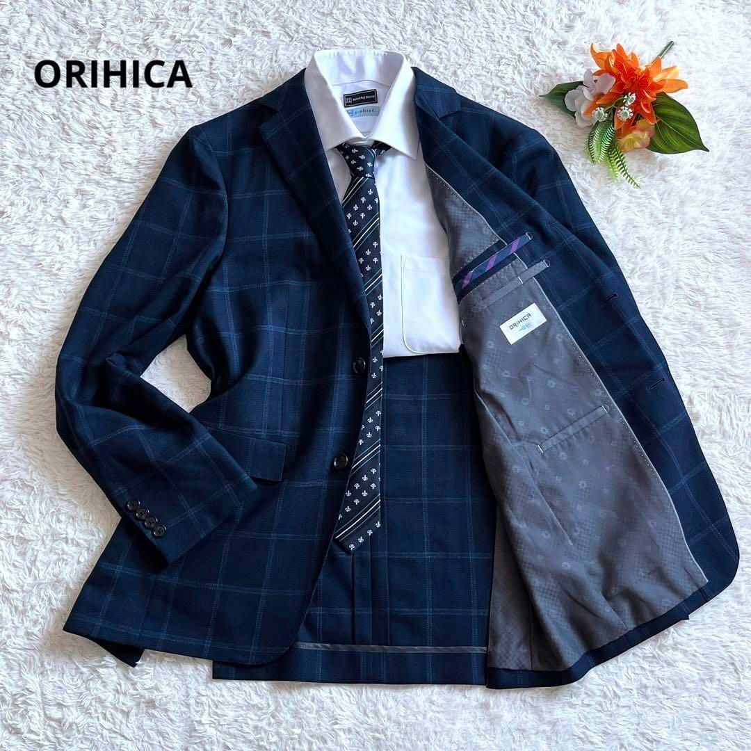 ORIHICA(オリヒカ)のORIHICA＊オリヒカ　チェックジャケット　ウォッシャブル　ストレッチ　背抜き メンズのジャケット/アウター(テーラードジャケット)の商品写真