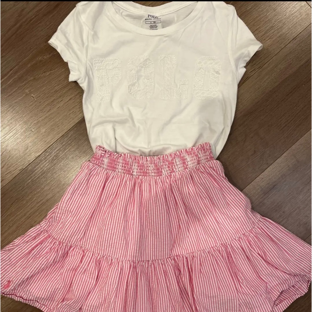 Ralph Lauren(ラルフローレン)のラルフローレン Tシャツ スカートセット 120.130 キッズ/ベビー/マタニティのキッズ服女の子用(90cm~)(Tシャツ/カットソー)の商品写真