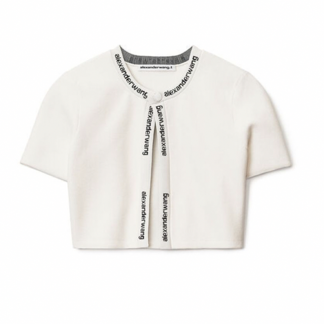 Alexander Wang - alexanderwang ジャガードロゴカーディガン 半袖の
