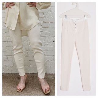 アーキ(archi)のarchi アーキ PIERIS PANTS リブ パンツ レギンス S(カジュアルパンツ)