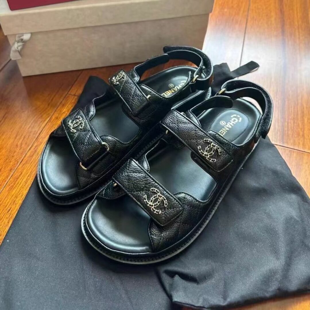 CHANEL - CHANELシャネルサンダル ファブリック サンダル 36の通販 by