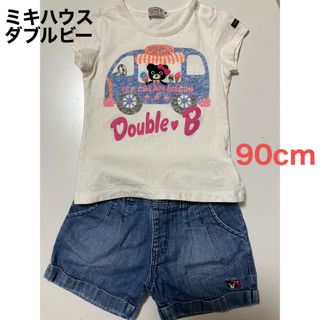 ダブルビー(DOUBLE.B)の※ひろゆっちゃんさん専用※ミキハウス　Tシャツ&短パンセット　90cm(Tシャツ/カットソー)