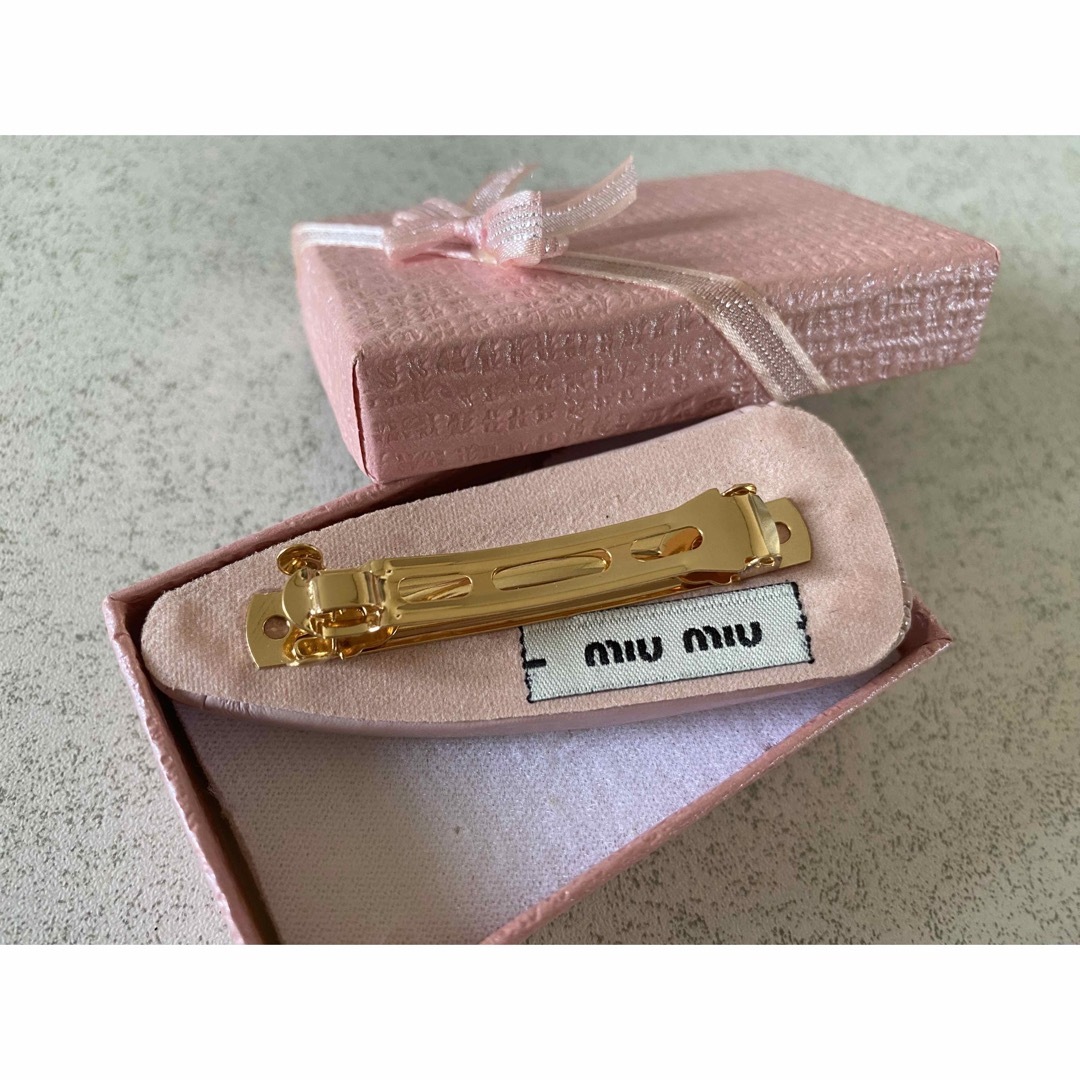 MIU MIU - miumiu ロゴ ヘアクリップ ミュウミュウ バレッタの MIU MIU - miumiu ロゴ ヘアクリップ ミュウミュウ バレッタの