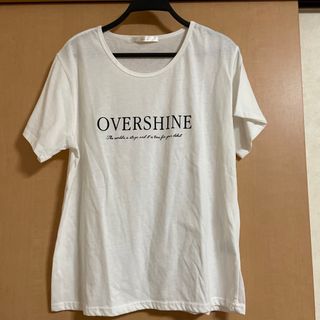 シマムラ(しまむら)の白　ロゴＴシャツ(Tシャツ/カットソー(半袖/袖なし))