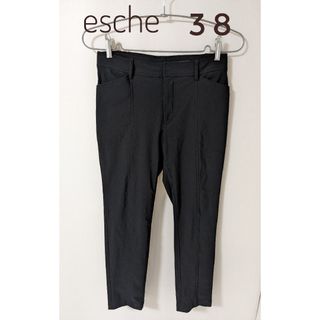 エッシュ(esche)のesche エッシュ ストレッチパンツ テーパードパンツ パンツ ブラック 38(カジュアルパンツ)