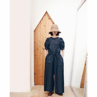 つけ衿セット デニムオールインワン ドットアンドストライプス