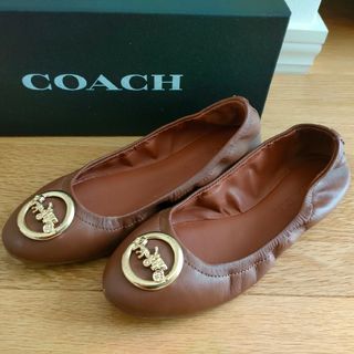 コーチ COACH フラットシューズ バレエシューズ ブラウン 茶 FG2944