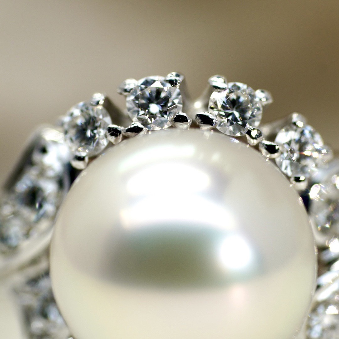 MIKIMOTO - ミキモト アコヤ パール ダイヤ リング 8.2mmの通販 MIKIMOTO - ミキモト アコヤ パール ダイヤ リング 8.2mmの通販