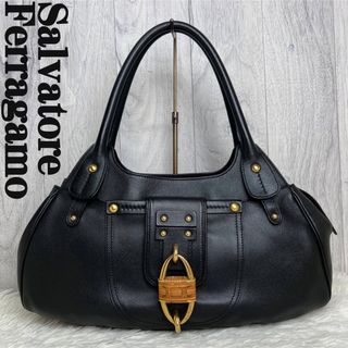 希少♡極美品♡ウッド♡ゴールド金具♡サルヴァトーレ フェラガモ