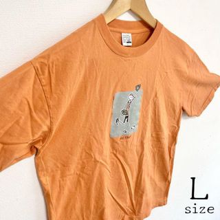 Cool people メンズ Tシャツ オレンジ オールスター Ｌ(Tシャツ/カットソー(半袖/袖なし))