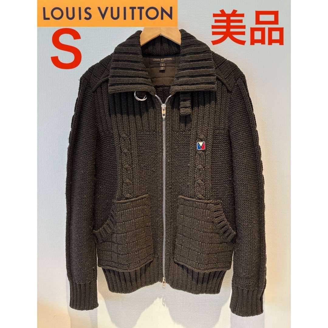 美品❗️LOUIS VUITTON  ウール ニットジップアップブルゾン ブラウン