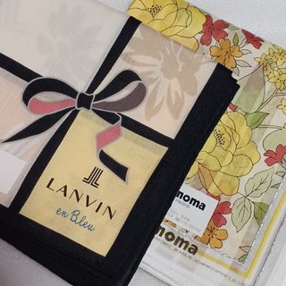 ランバンオンブルー(LANVIN en Bleu)の値下げ📌ランバンen Bleu&レノマ☆大判ハンカチ２枚セット🎀(ハンカチ)