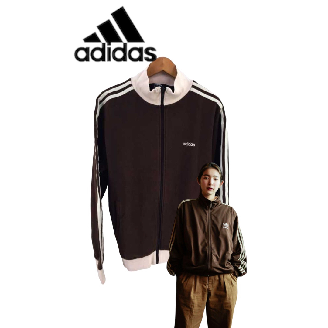 ☆激レア☆ 90´s ADIDAS トラックジャケット ブラウン ベージュ-