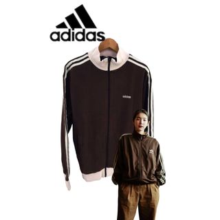 アディダス(adidas)の激レア　00s  adidas トラックジャケット ブラウン　× ホワイト (ジャージ)