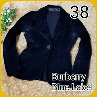 美品・女性用バーバリーブルーレーベルジャケット　紺色　サイズ38