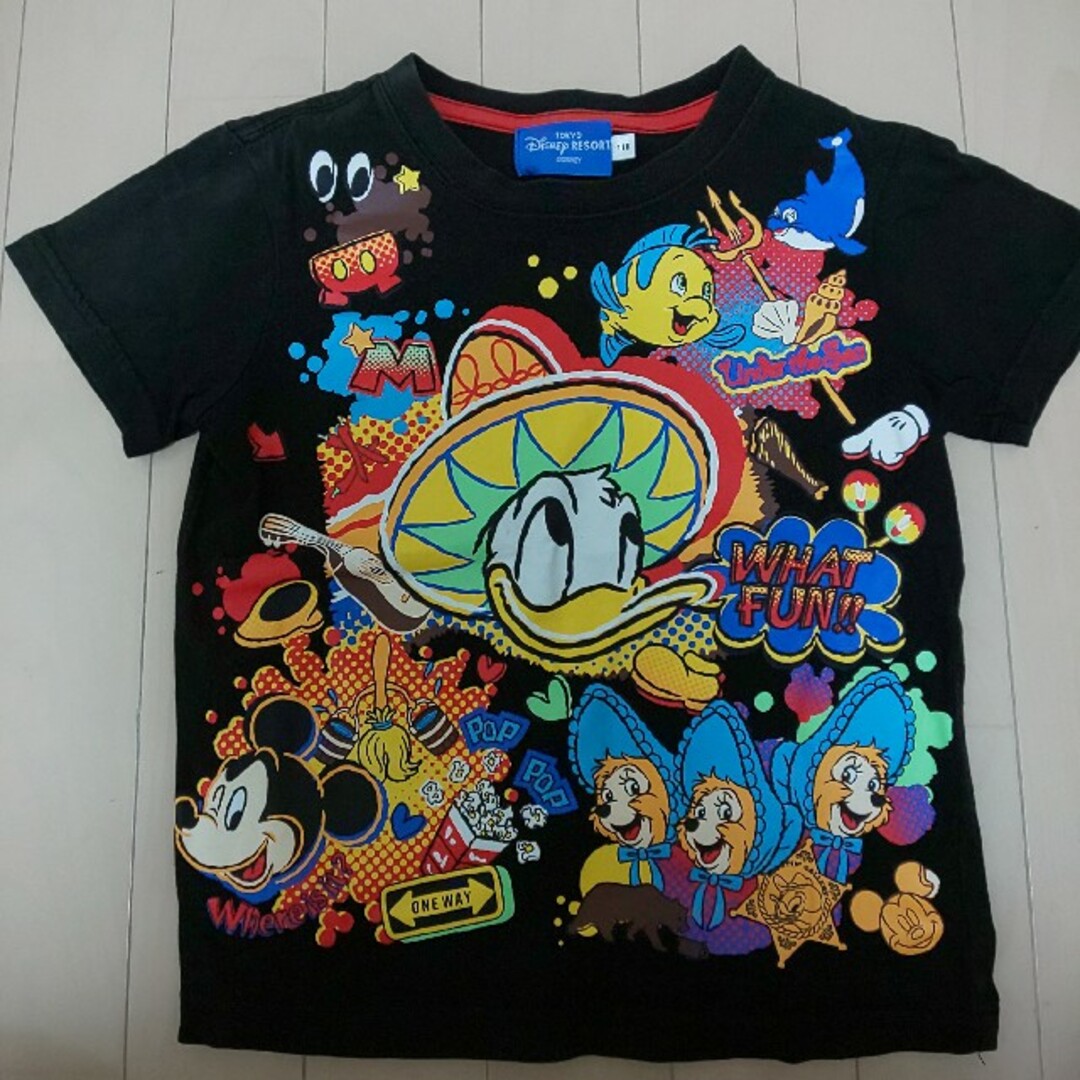 ディズニー 黒Tシャツ110cm キッズ/ベビー/マタニティのキッズ服男の子用(90cm~)(Tシャツ/カットソー)の商品写真