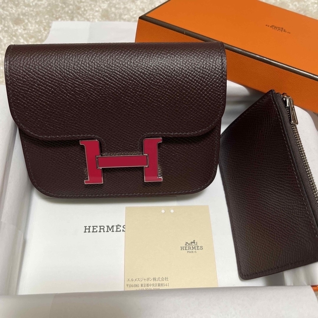 コンスタンス　スリム　エルメス　HERMES  極美品　ルージュセリエ　U刻印レディース