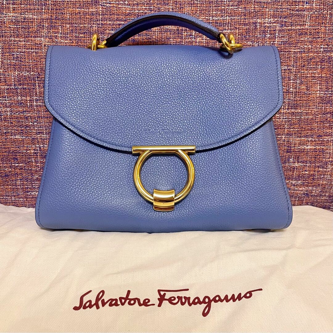 【美品】Salvatore Ferragamo ガンチーニ　ハンドバッグ