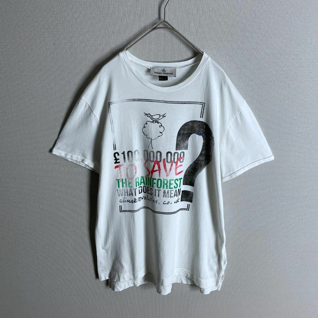 Vivienne Westwood ロゴTシャツ　白色　インポート　カラーオーブ