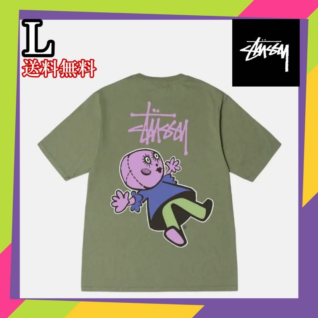 Stussy DOLLIE PIGMENT DYED TEE 緑 L