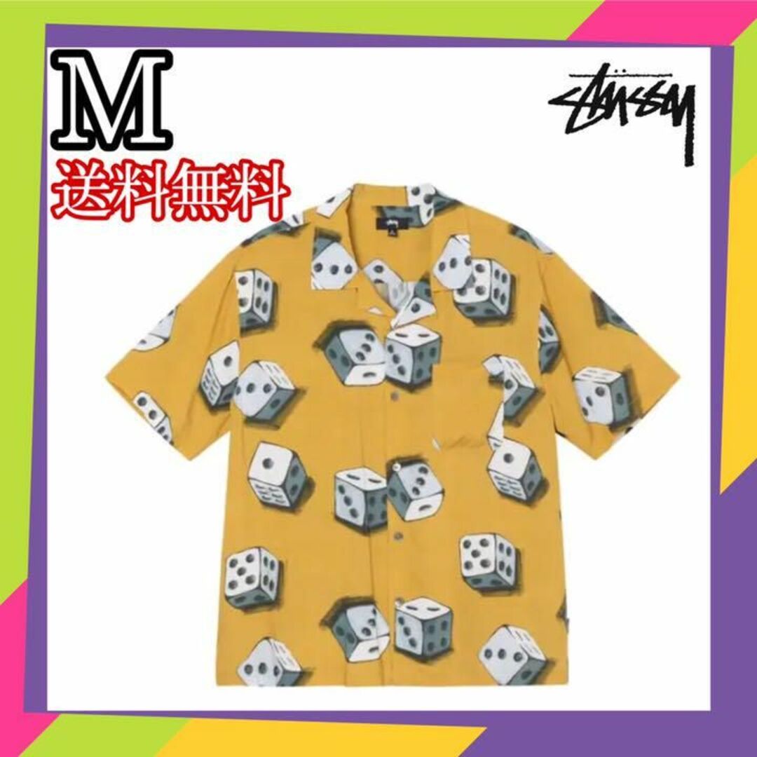 Stussy DICE PATTERN SHIRT M ダイス